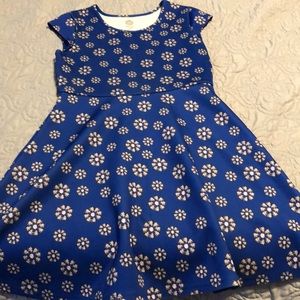 Blue dress with flowers